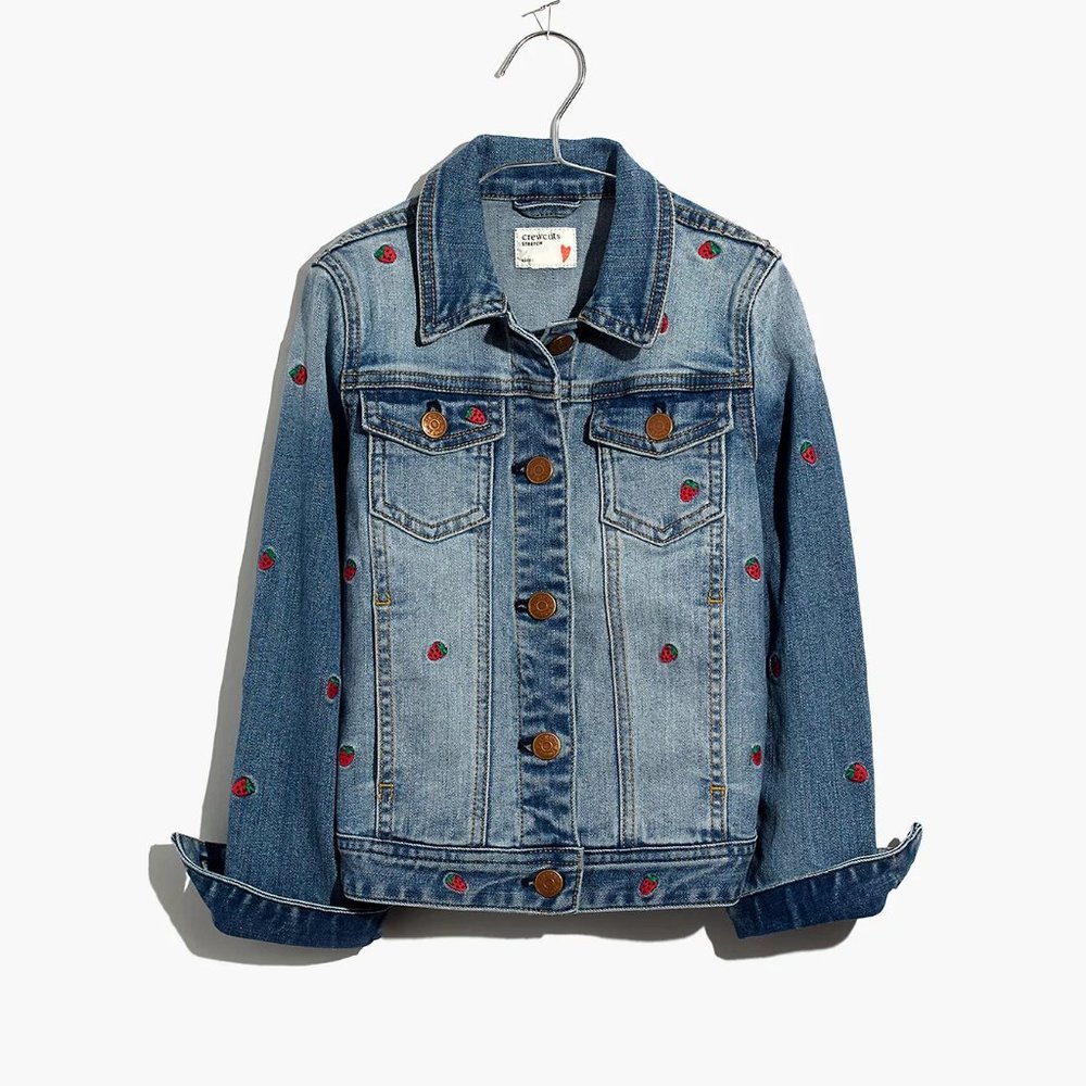 Crewcuts Blue Jean Jacket with Red Embroidery